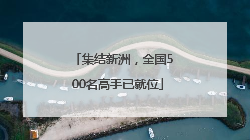 集结新洲，全国500名高手已就位