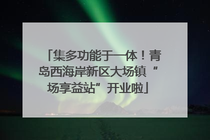 集多功能于一体！青岛西海岸新区大场镇“场享益站”开业啦