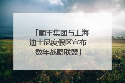 顺丰集团与上海迪士尼度假区宣布数年战略联盟