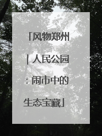 风物郑州｜人民公园：闹市中的生态宝藏