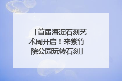 首届海淀石刻艺术周开启！来紫竹院公园玩转石刻