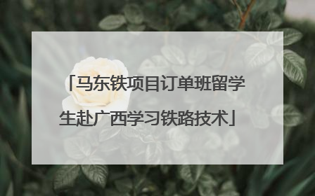 马东铁项目订单班留学生赴广西学习铁路技术