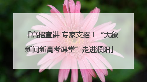 高招宣讲 专家支招！“大象新闻新高考课堂”走进濮阳