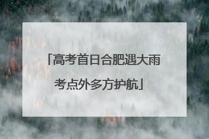 高考首日合肥遇大雨 考点外多方护航