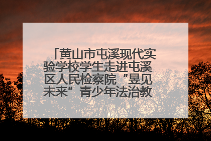 黄山市屯溪现代实验学校学生走进屯溪区人民检察院“昱见未来”青少年法治教育宣传基地