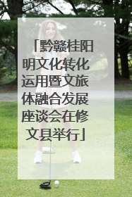 黔赣桂阳明文化转化运用暨文旅体融合发展座谈会在修文县举行