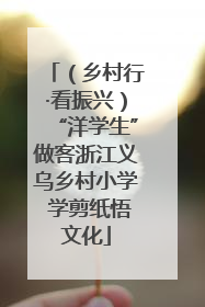 （乡村行·看振兴）“洋学生”做客浙江义乌乡村小学 学剪纸悟文化