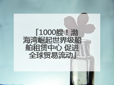 1000艘！渤海湾崛起世界级船舶租赁中心 促进全球贸易流动