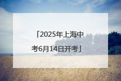 2025年上海中考6月14日开考