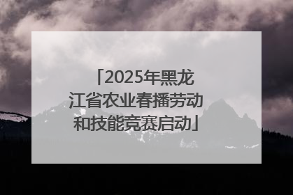 2025年黑龙江省农业春播劳动和技能竞赛启动