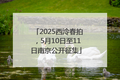 2025西泠春拍，5月10日至11日南京公开征集