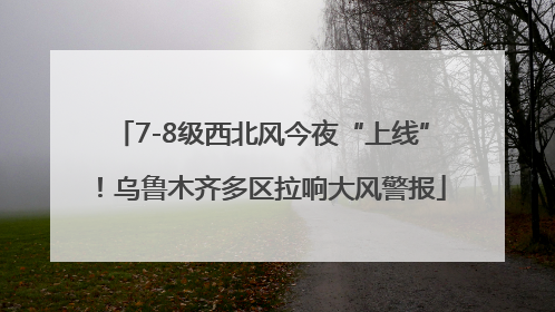 7-8级西北风今夜“上线”！乌鲁木齐多区拉响大风警报