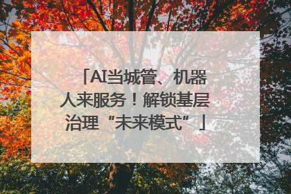 AI当城管、机器人来服务！解锁基层治理“未来模式”